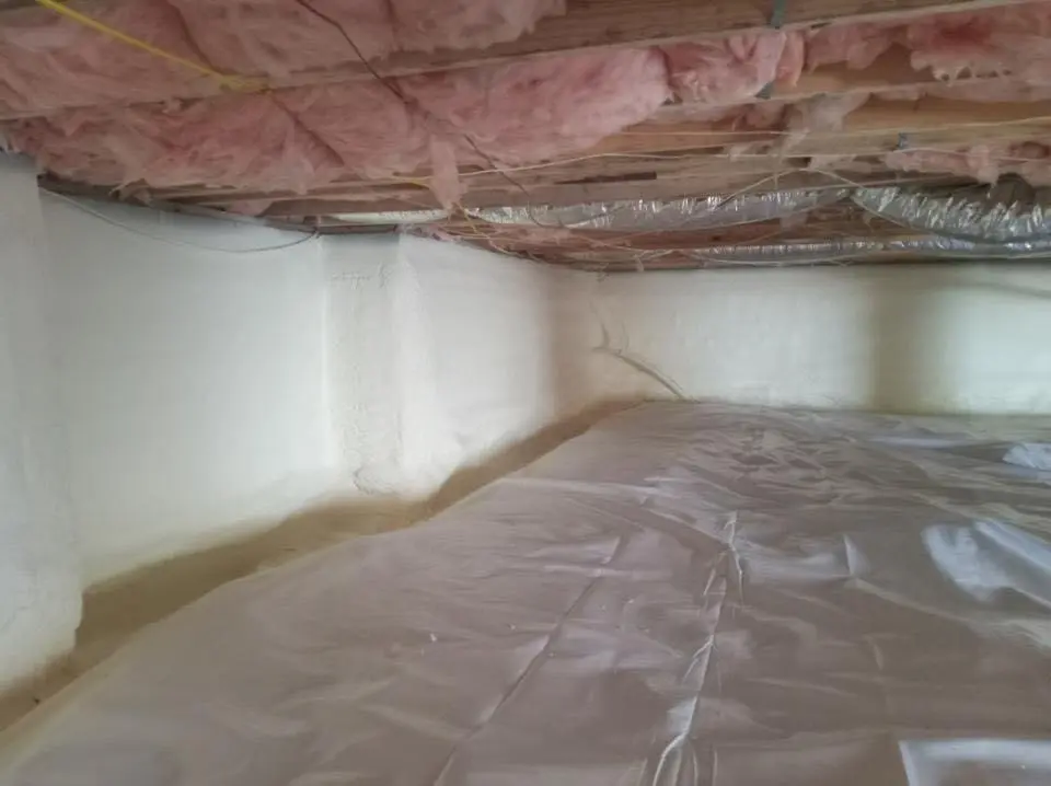 Crawl space encapsulation with closed-cell spray foam for Roof Maintenance in Antis